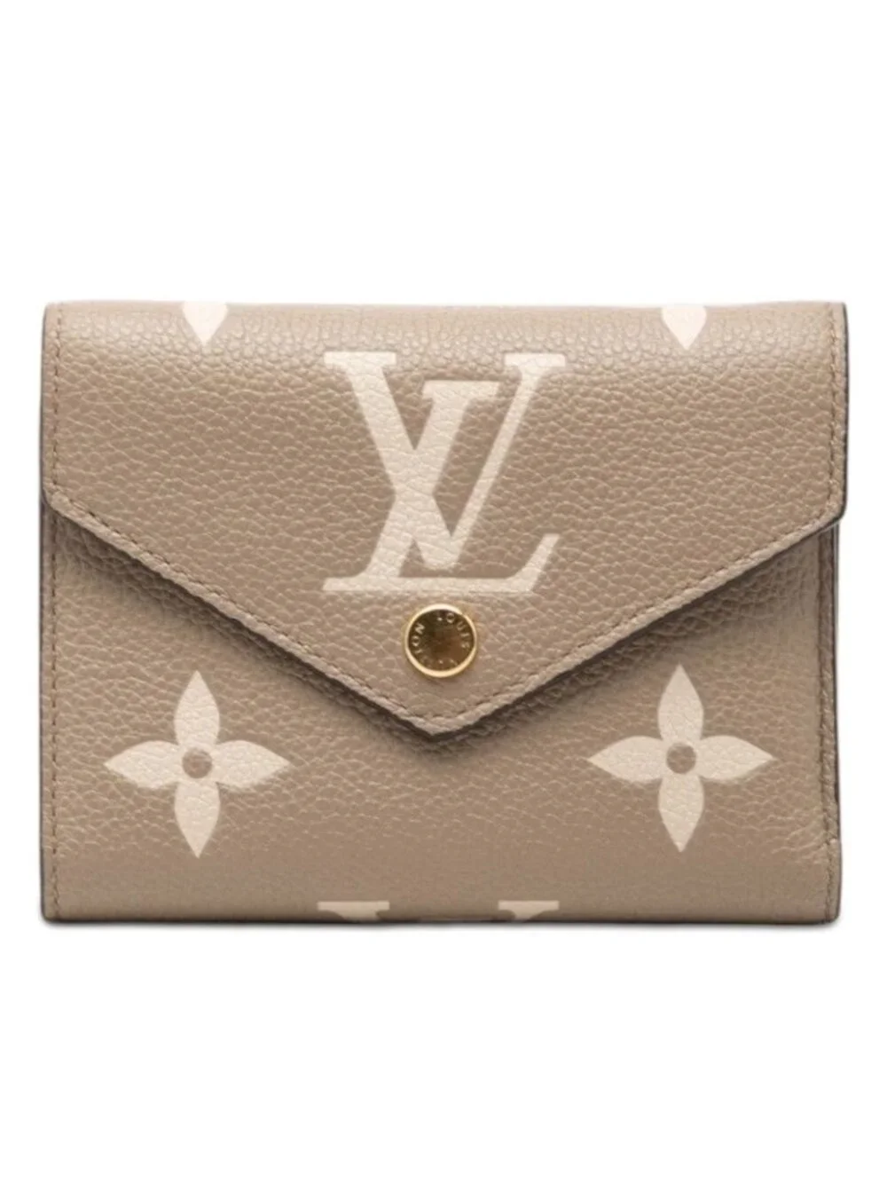 Louis Vuitton Monogram Empreinte Portefeuille Victorine Trifold Wallet Tourterel